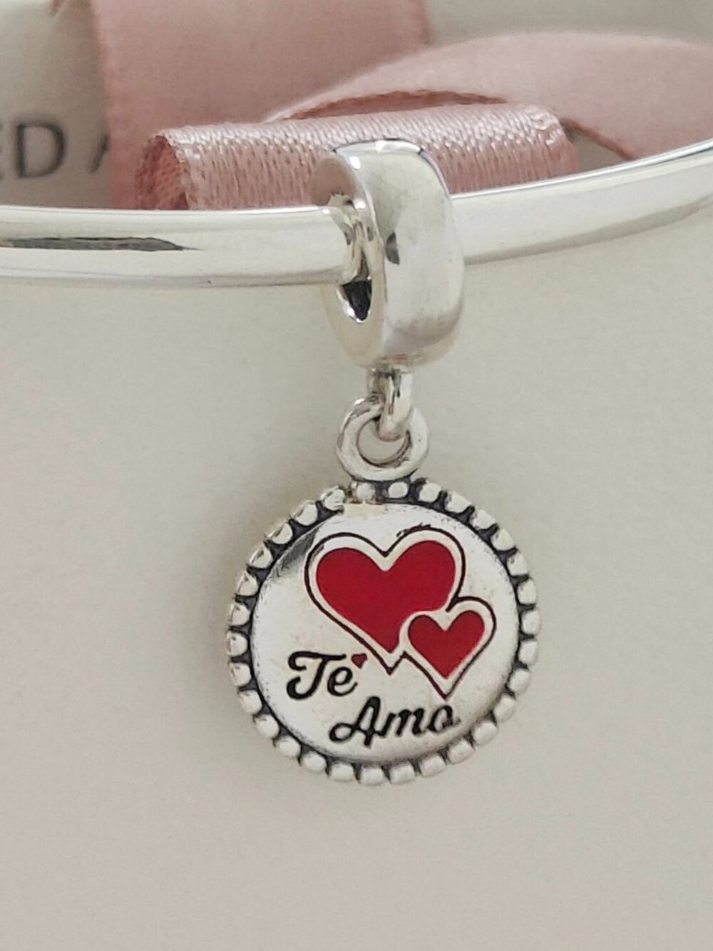 Pandora Latin Love Te Amo Exclusive Dangle Charm 925 Sterling Silver with box
